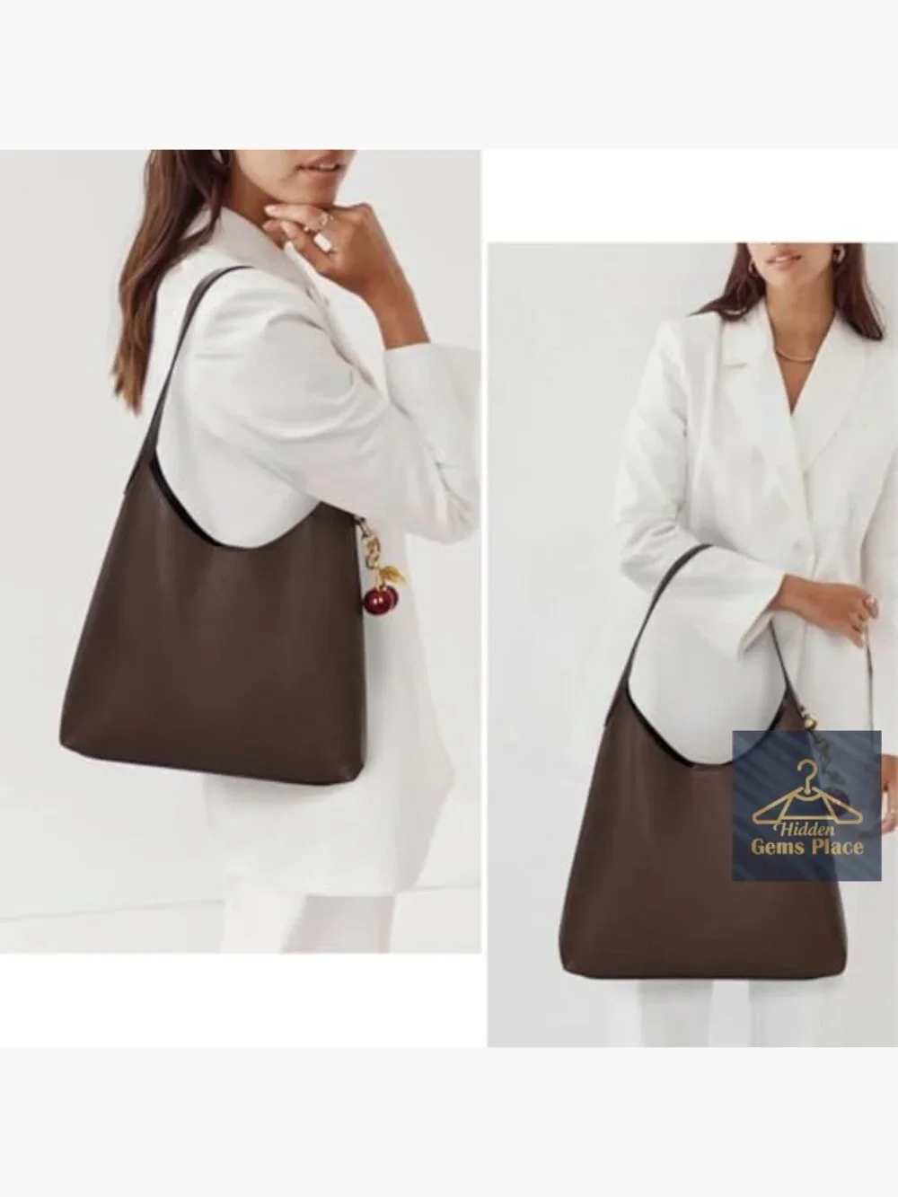 Vegan Leather Medium Slouchy Hobo Shoulder Bag Tote Purses Fall Fashion